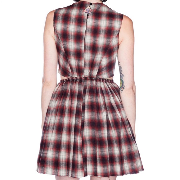 UNIF Nevermind Plaid Dress XS NWT - Picture 2 of 5